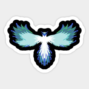 Blue Multicolour Phoenix Sticker